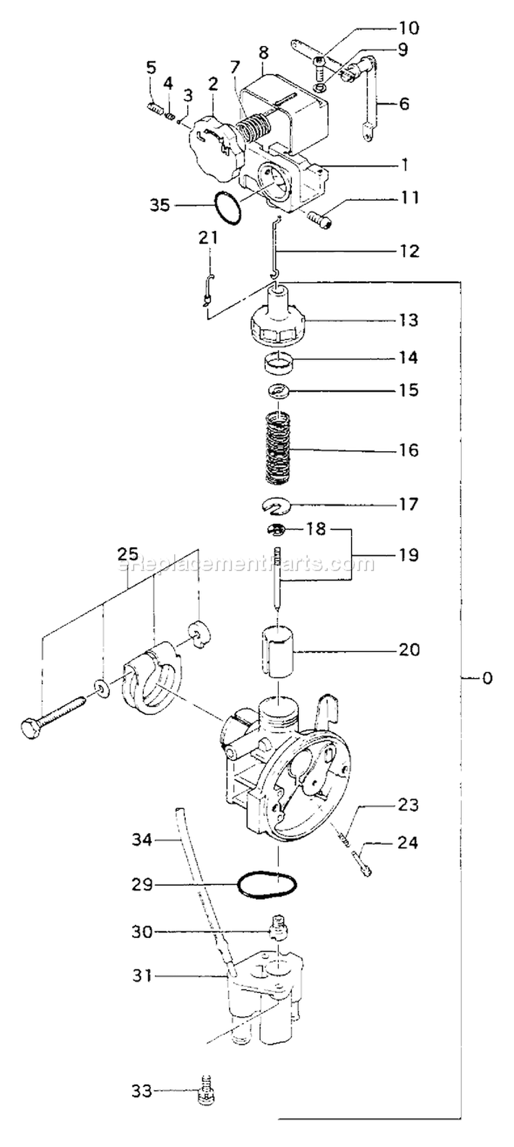 Page B Diagram and Parts List for QEG-300  Tanaka Generator