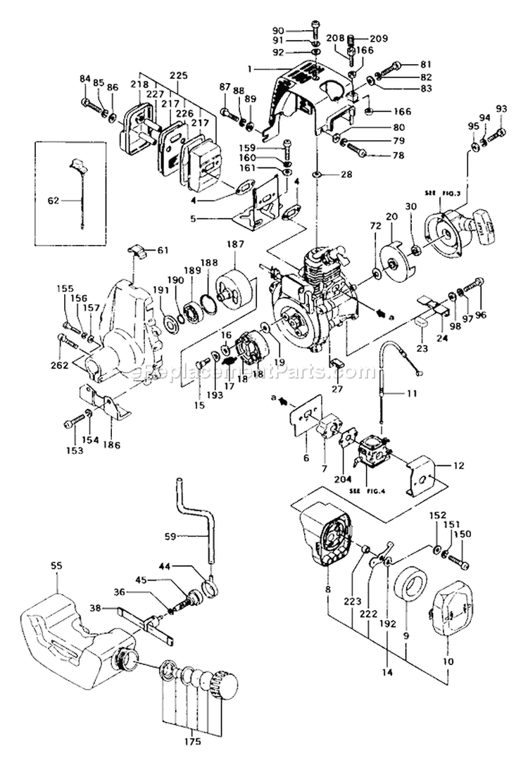 Page D Diagram and Parts List for TBC-215  Tanaka Trimmer