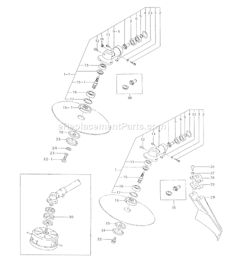 Page H Diagram and Parts List for TBC-220  Tanaka Trimmer