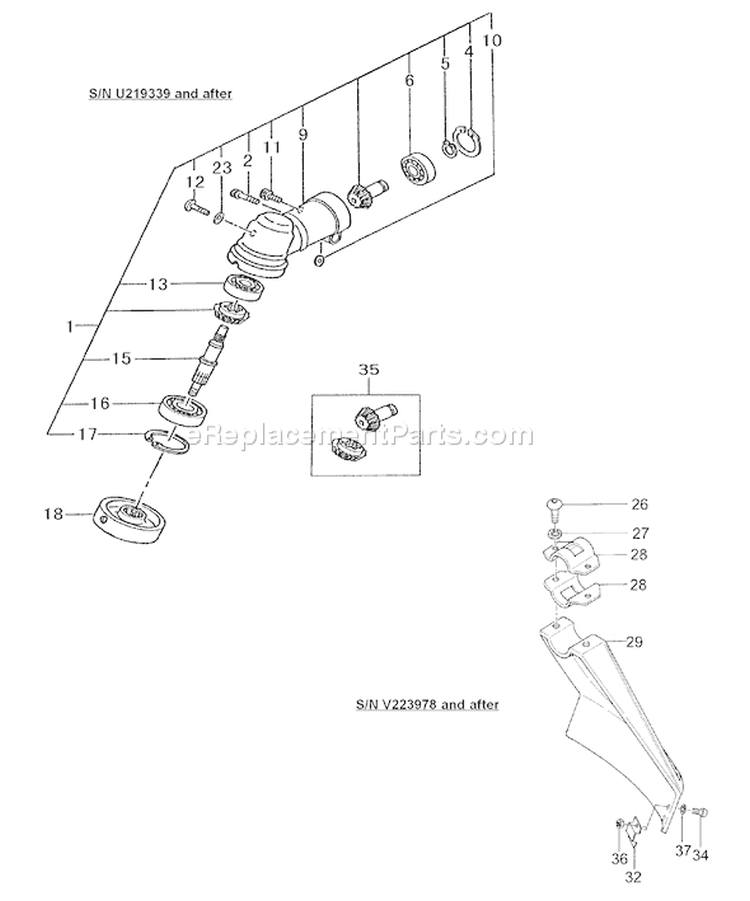 Page M Diagram and Parts List for TBC-2211  Tanaka Trimmer