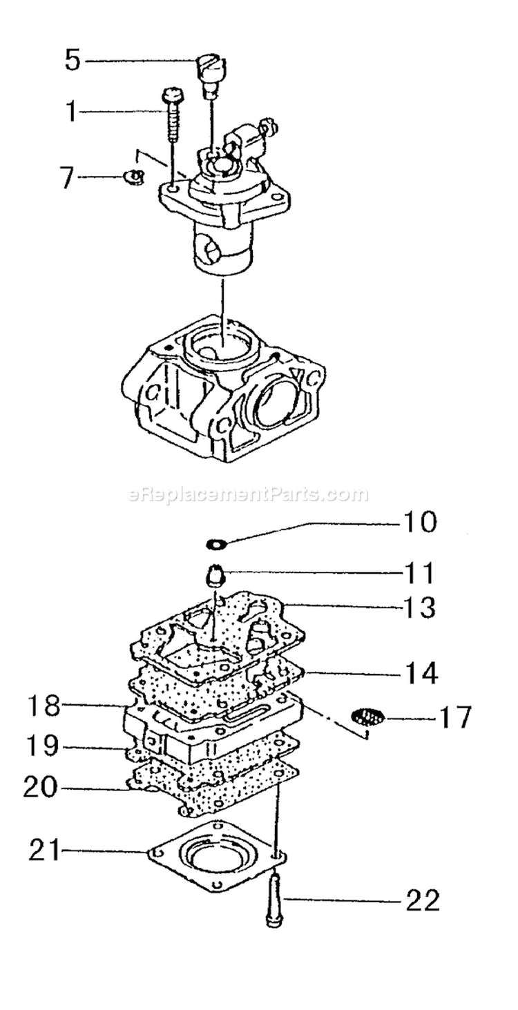 Page E Diagram and Parts List for TBC-2211  Tanaka Trimmer