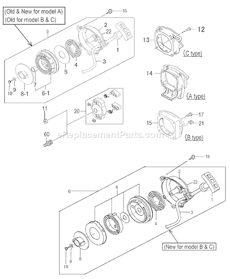 Page M Diagram and Parts List for TBC-225C  Tanaka Trimmer