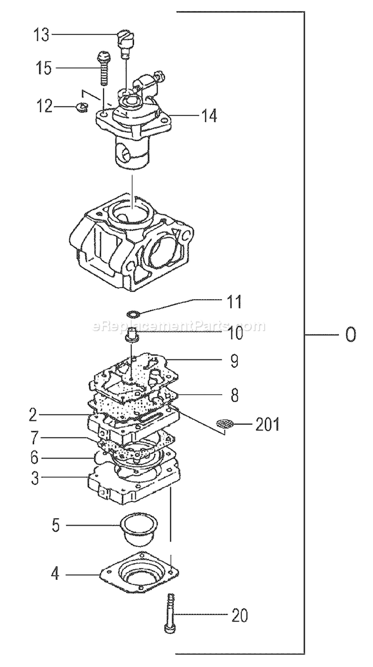 Page B Diagram and Parts List for TBC-225C  Tanaka Trimmer