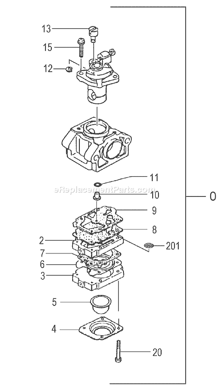 Page B Diagram and Parts List for TBC-225S  Tanaka Trimmer