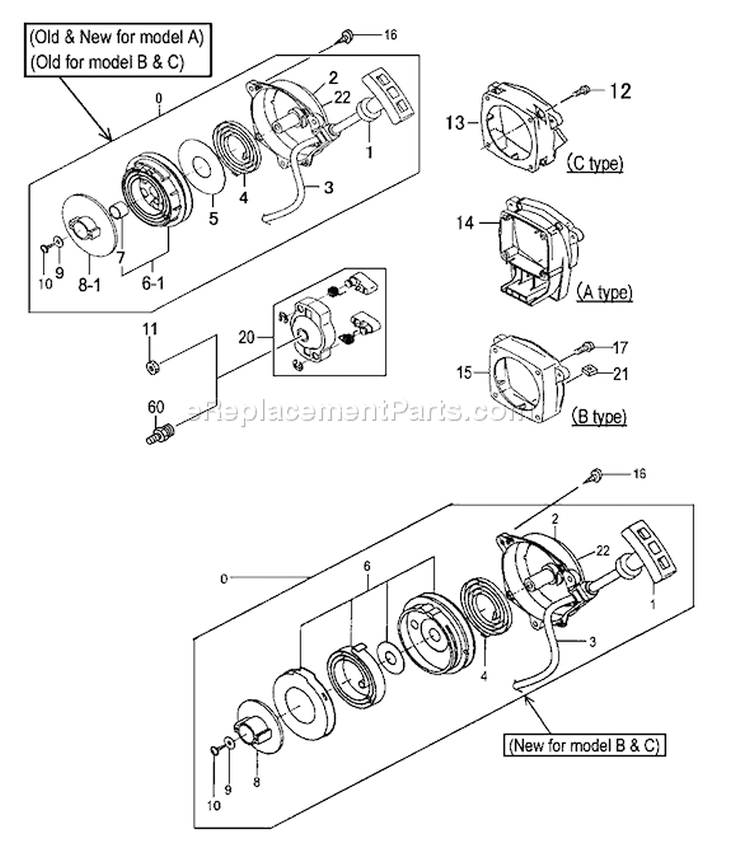 Page O Diagram and Parts List for TBC-230B  Tanaka Trimmer