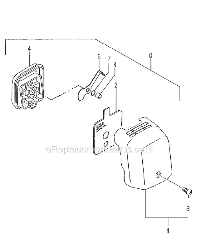Air Cleaner Diagram and Parts List for TBC-230SF  Tanaka Trimmer