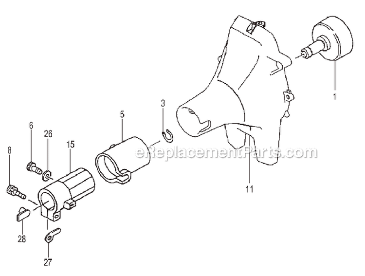 Fan Case Diagram and Parts List for TBC-230SF  Tanaka Trimmer