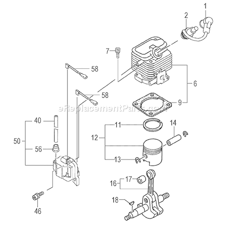 Page G Diagram and Parts List for TBC-230  Tanaka Trimmer