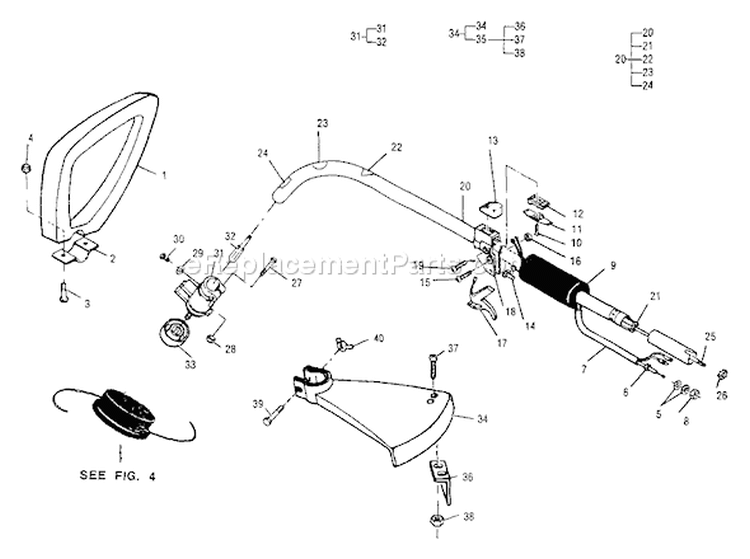 Page D Diagram and Parts List for TBC-2400  Tanaka Trimmer