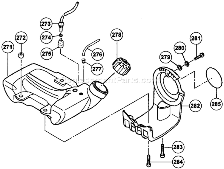 Page E Diagram and Parts List for TBC-240PFCS  Tanaka Trimmer