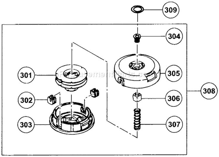 Page F Diagram and Parts List for TBC-240PF  Tanaka Trimmer