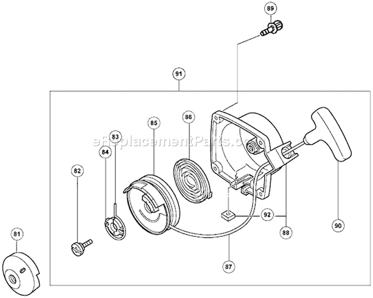 Page H Diagram and Parts List for TBC-240PF  Tanaka Trimmer