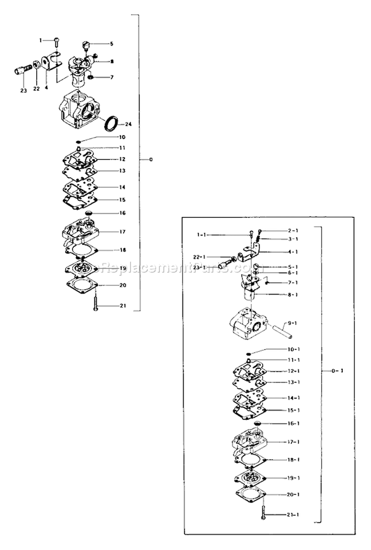 Page A Diagram and Parts List for TBC-240  Tanaka Trimmer
