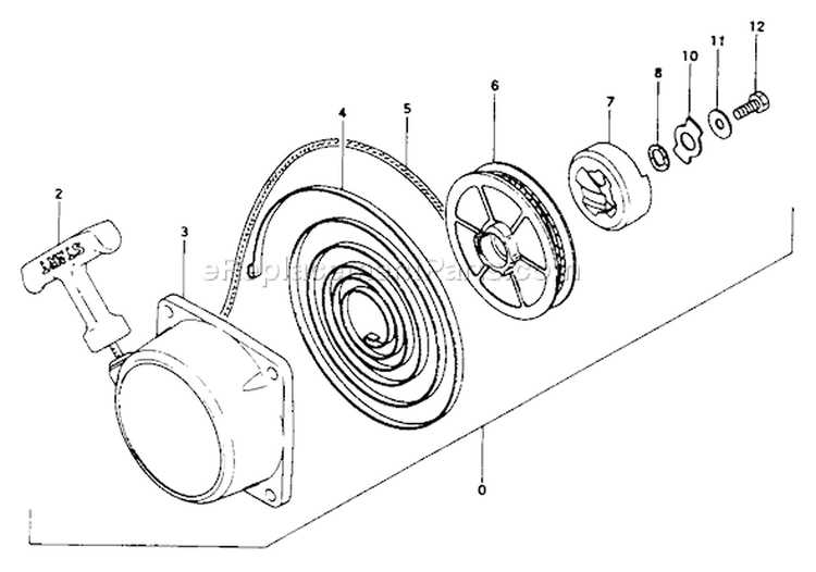 Page H Diagram and Parts List for TBC-240  Tanaka Trimmer
