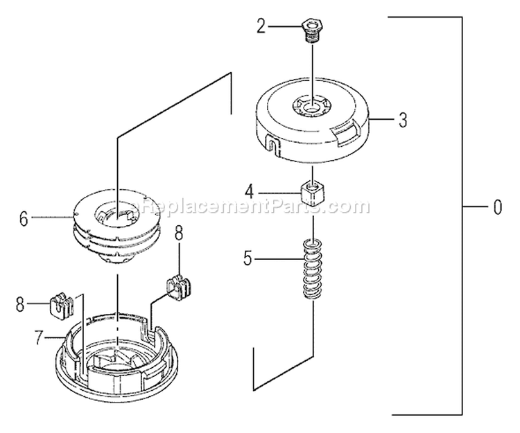 Page D Diagram and Parts List for TBC-2500  Tanaka Trimmer