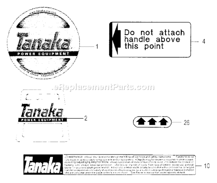 Page F Diagram and Parts List for TBC-2500  Tanaka Trimmer