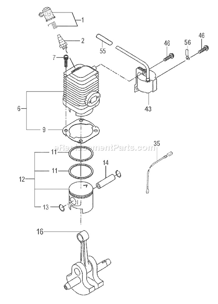 Page E Diagram and Parts List for TBC-2501H C263177 - C263752 Tanaka Trimmer