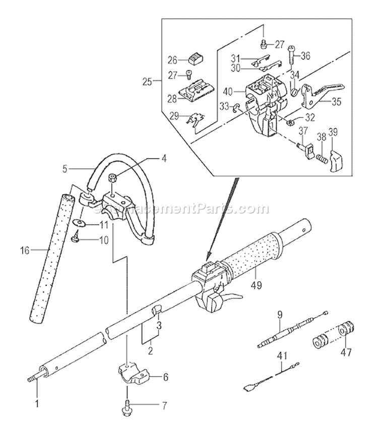Page F Diagram and Parts List for TBC-2501H C263177 - C263752 Tanaka Trimmer
