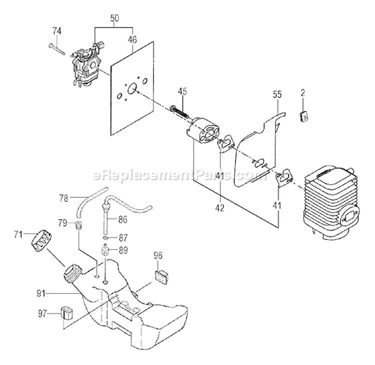 Page F Diagram and Parts List for TBC-2501  Tanaka Trimmer