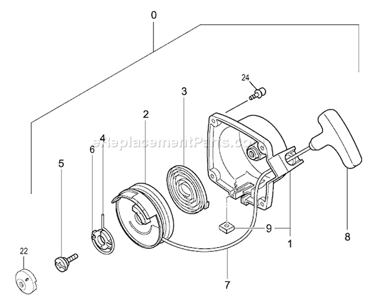 Page L Diagram and Parts List for TBC-250SF  Tanaka Trimmer