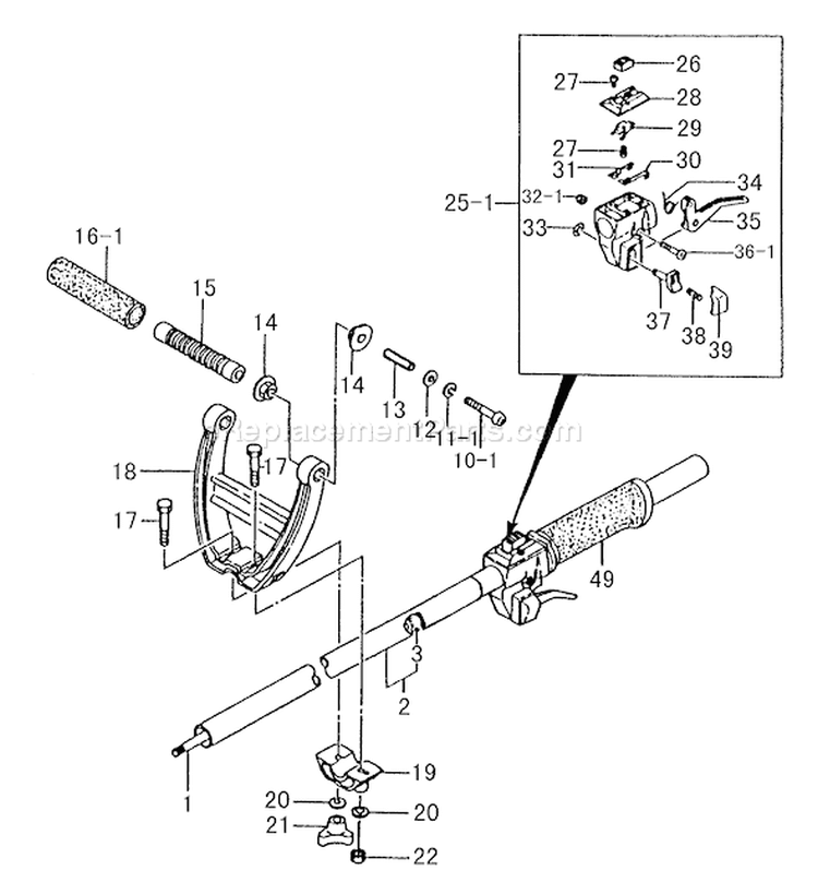 Page M Diagram and Parts List for TBC-250  Tanaka Trimmer