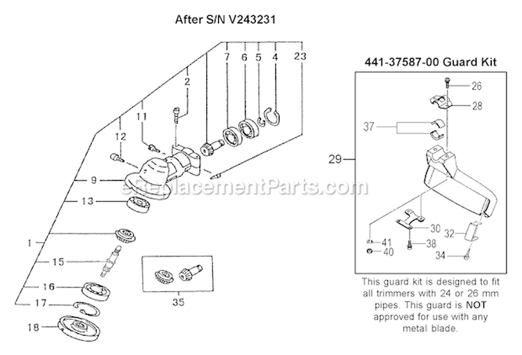 Page H Diagram and Parts List for TBC-2510  Tanaka Trimmer