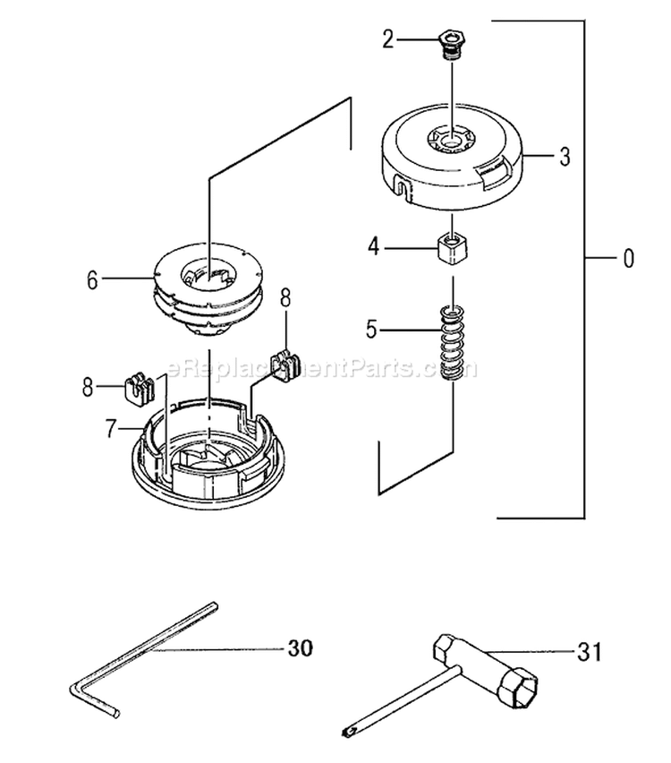 Page D Diagram and Parts List for TBC-255PF  Tanaka Trimmer