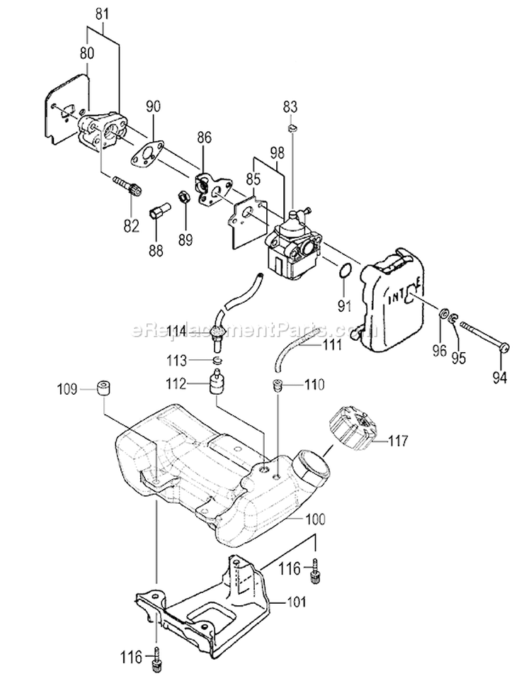 Page M Diagram and Parts List for TBC-255SFK  Tanaka Trimmer