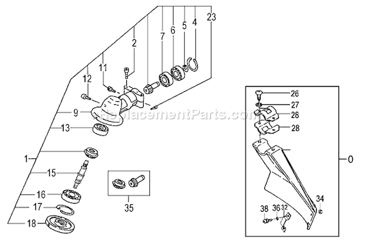 Page O Diagram and Parts List for TBC-255SFK  Tanaka Trimmer
