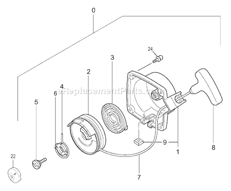 Page K Diagram and Parts List for TBC-260PFL  Tanaka Trimmer