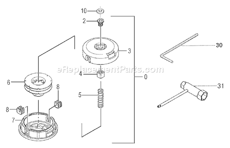 Page C Diagram and Parts List for TBC-260PFL  Tanaka Trimmer