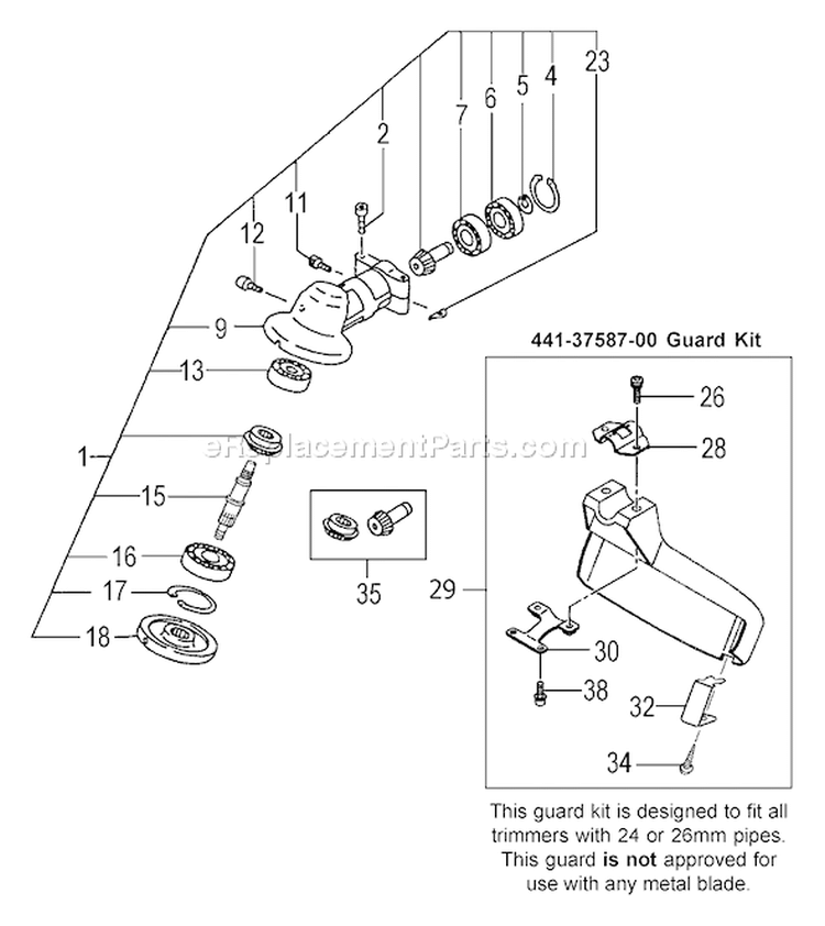 Page I Diagram and Parts List for TBC-260PFL  Tanaka Trimmer