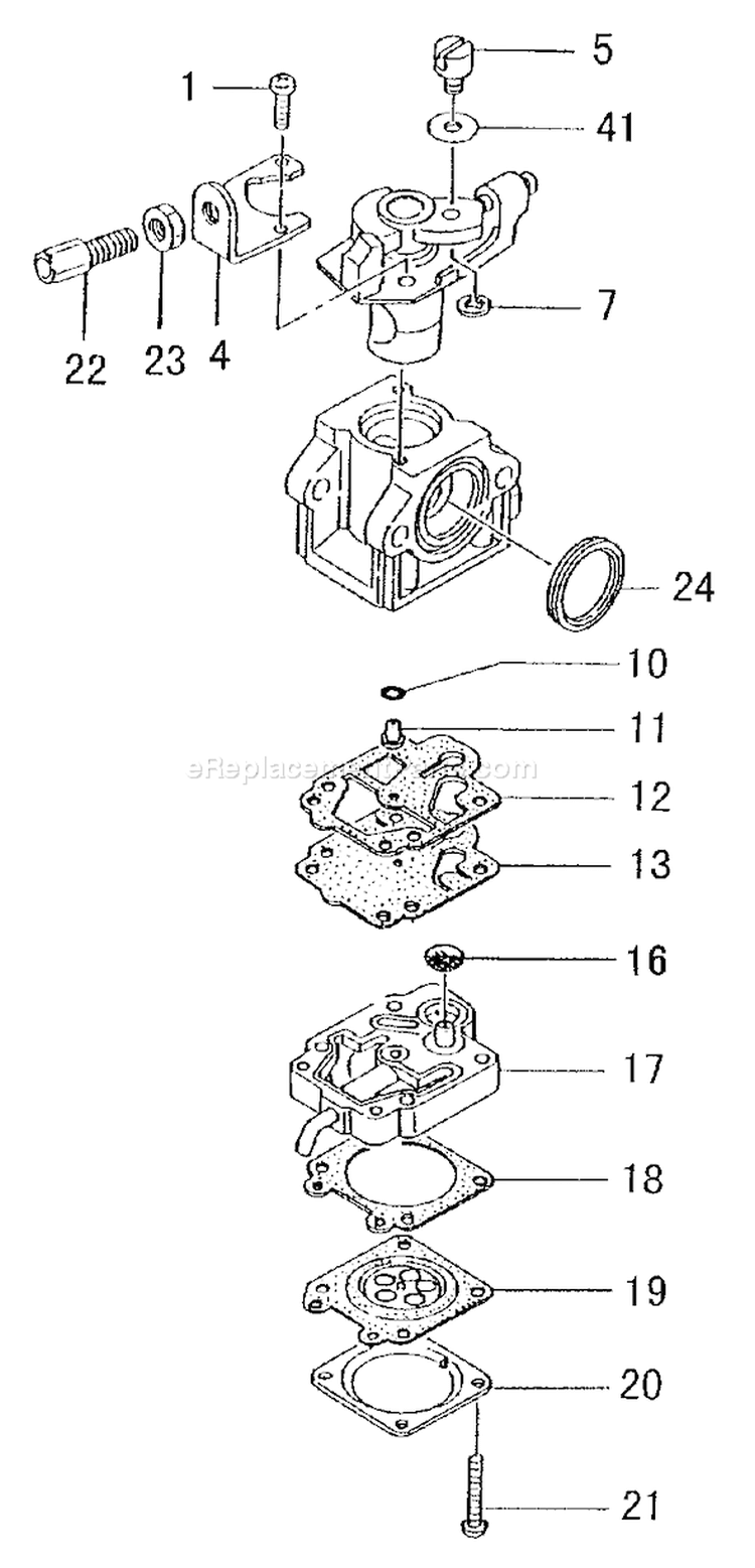 Page B Diagram and Parts List for TBC-270PFD  Tanaka Trimmer
