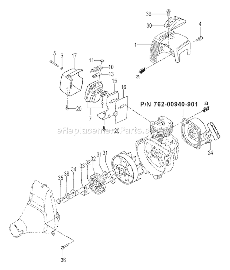 Page B Diagram and Parts List for TBC-270PF  Tanaka Trimmer