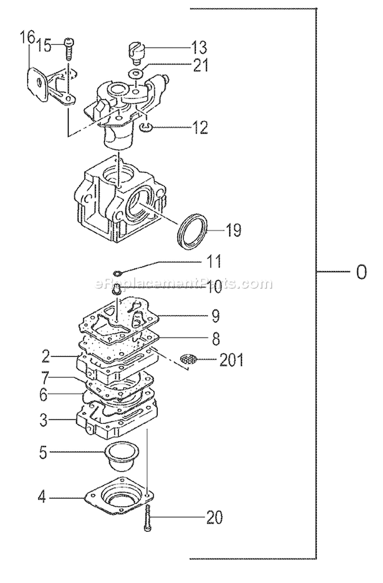 Page A Diagram and Parts List for TBC-280PF  Tanaka Trimmer