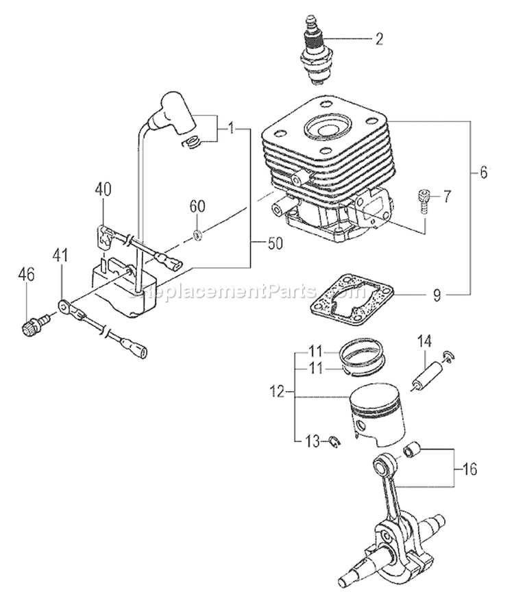 Page D Diagram and Parts List for TBC-280PF  Tanaka Trimmer