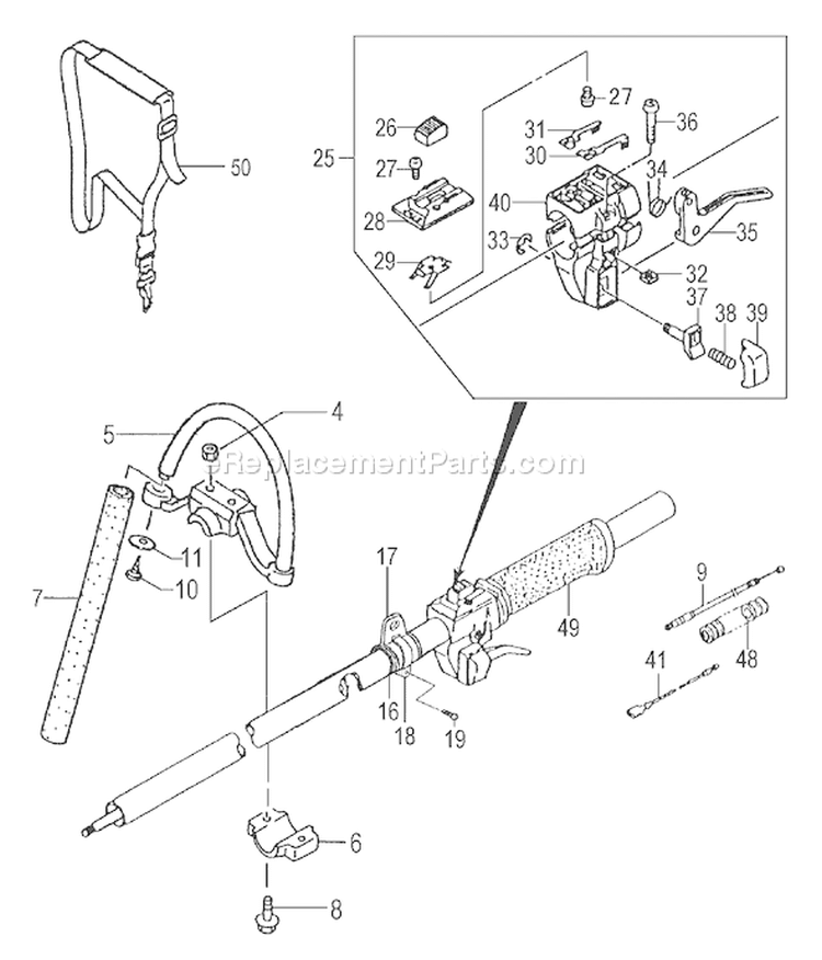 Page F Diagram and Parts List for TBC-280PF  Tanaka Trimmer