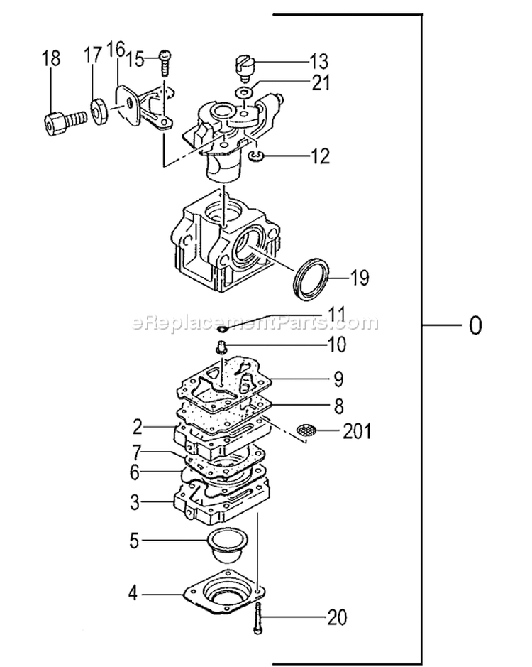 Page A Diagram and Parts List for TBC-280  Tanaka Trimmer