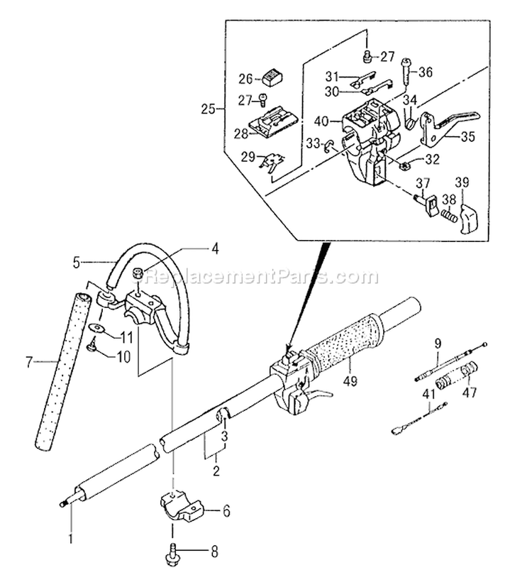 Page F Diagram and Parts List for TBC-280  Tanaka Trimmer
