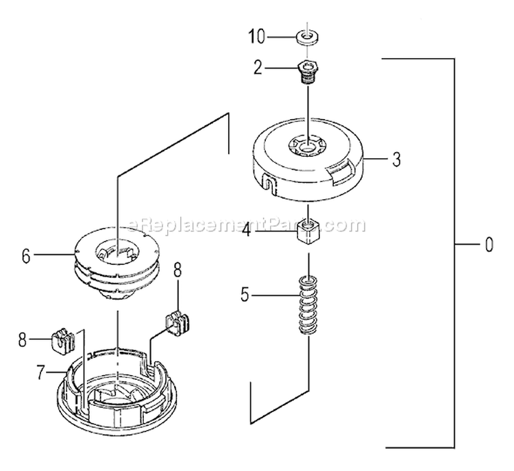 Page H Diagram and Parts List for TBC-300SDH  Tanaka Trimmer