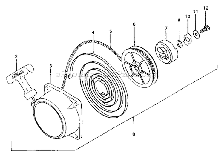Page J Diagram and Parts List for TBC-300  Tanaka Trimmer