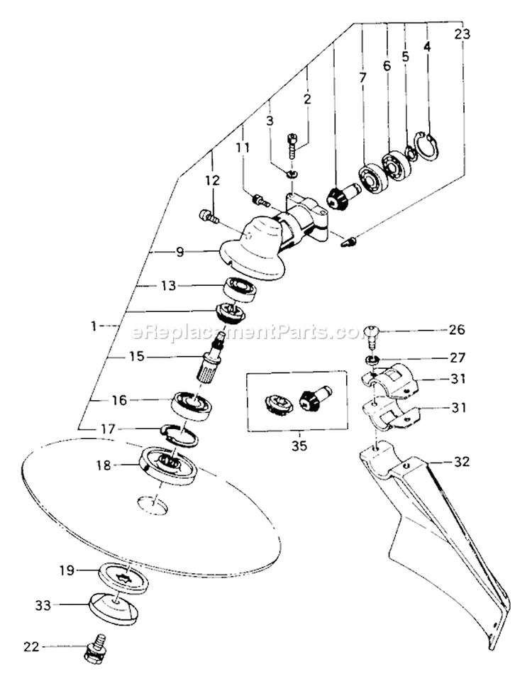 Page F Diagram and Parts List for TBC-300  Tanaka Trimmer