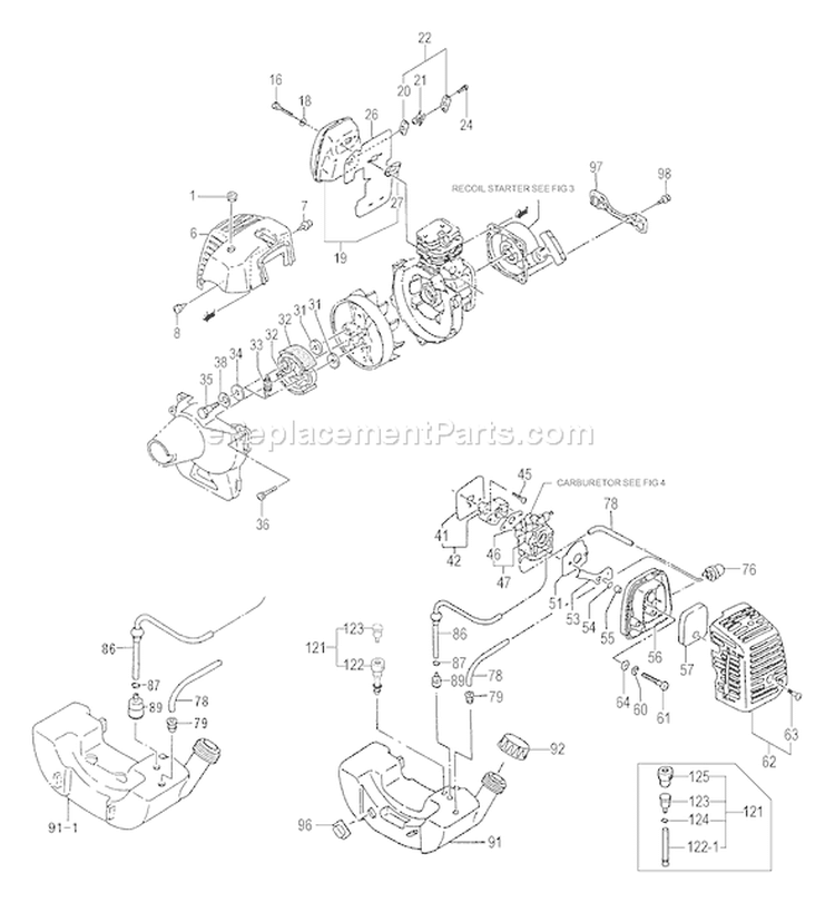 Page E Diagram and Parts List for TBC-3010  Tanaka Trimmer