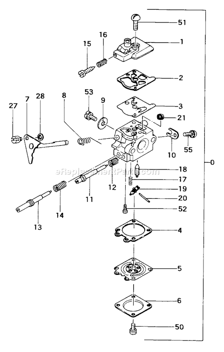 Page B Diagram and Parts List for TBC-325  Tanaka Trimmer