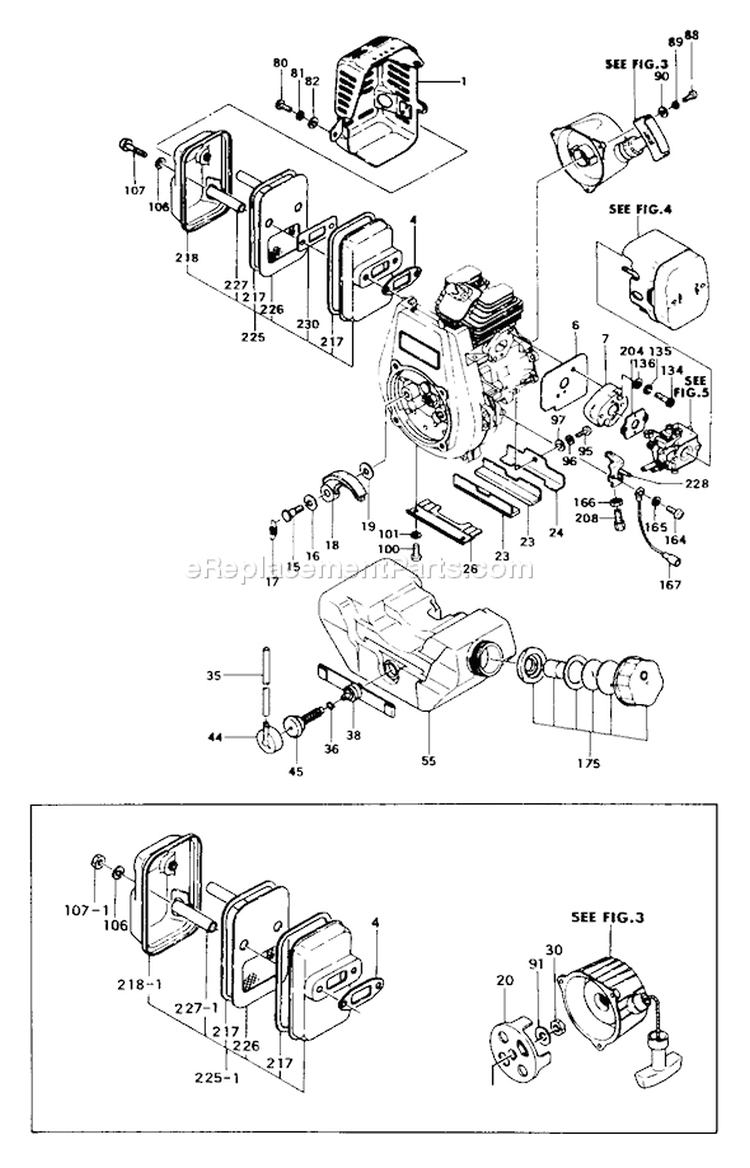 Page E Diagram and Parts List for TBC-325  Tanaka Trimmer