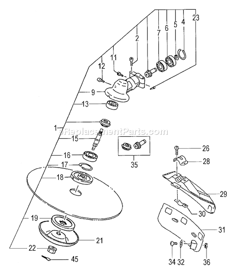 Page G Diagram and Parts List for TBC-340PFD  Tanaka Trimmer