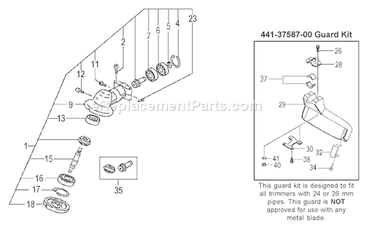 Page G Diagram and Parts List for TBC-340PF  Tanaka Trimmer