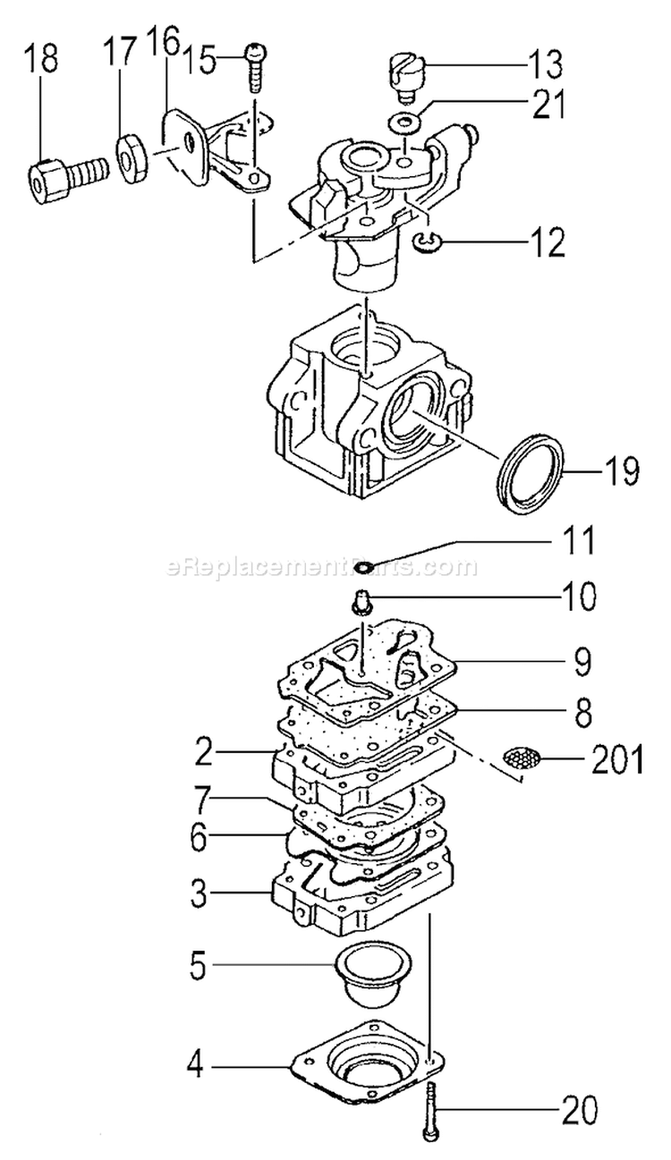 Page B Diagram and Parts List for TBC-340  Tanaka Trimmer