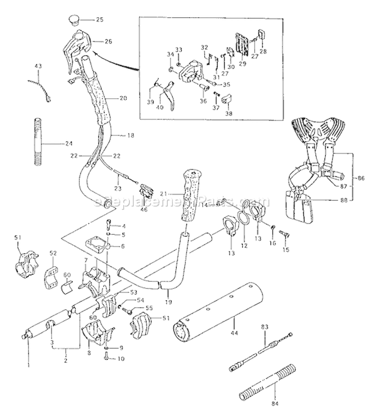Page G Diagram and Parts List for TBC-355DH  Tanaka Trimmer