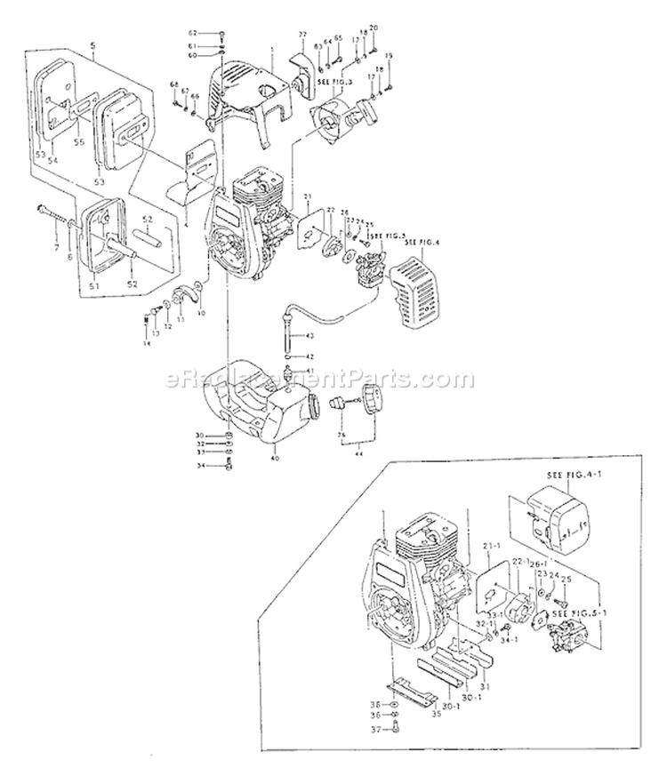 Page E Diagram and Parts List for TBC-355  Tanaka Trimmer